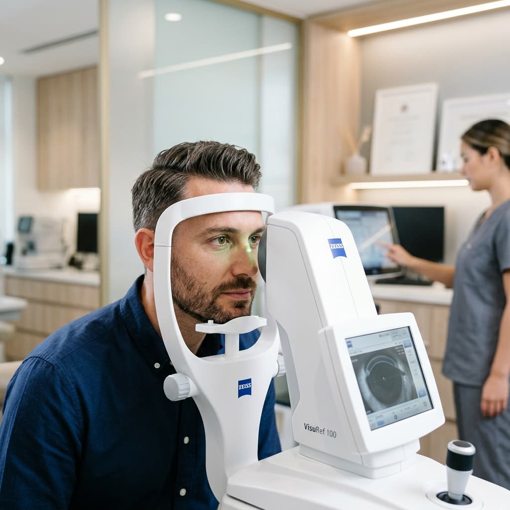 Eye Clinic Autorefractor Diagnostics Check